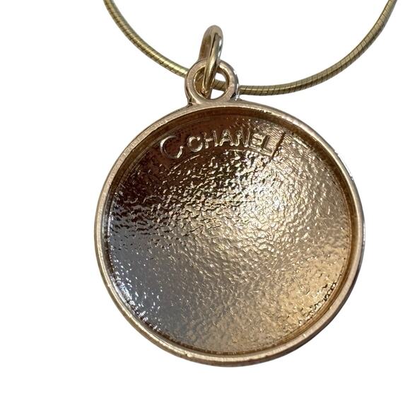 Chanel Button Charm On Unbranded Plated Sterling Silver Chain Necklace Set - Picture 7 of 9